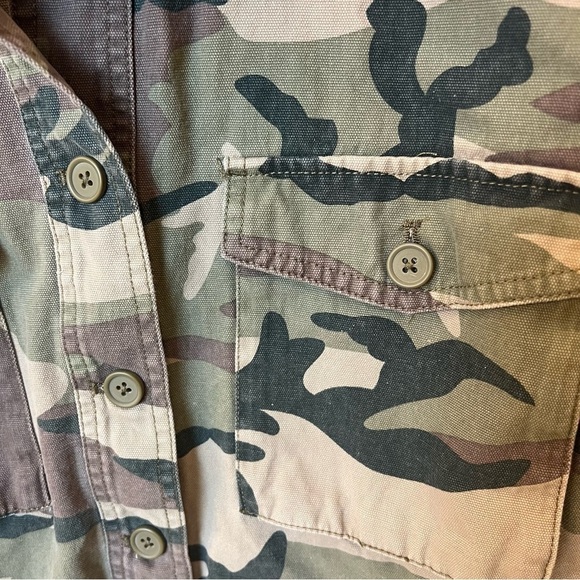 One of a kind Handmade camo print cropped jacket with released hem, Cotton,M - Picture 8 of 15